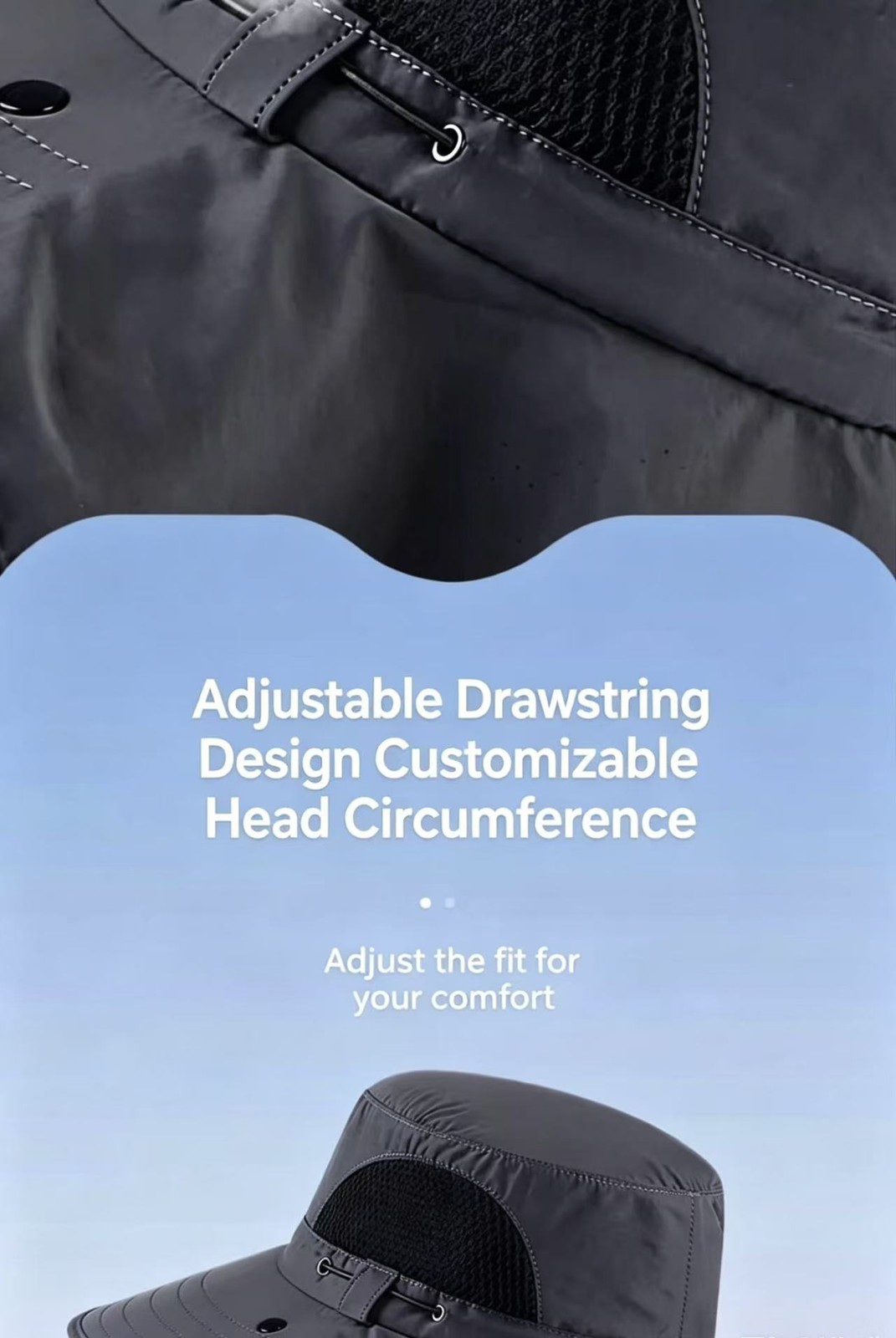 Versatile Detachable Sun Hat, Windproof & Breathable for Hiking,Camping & Travel
