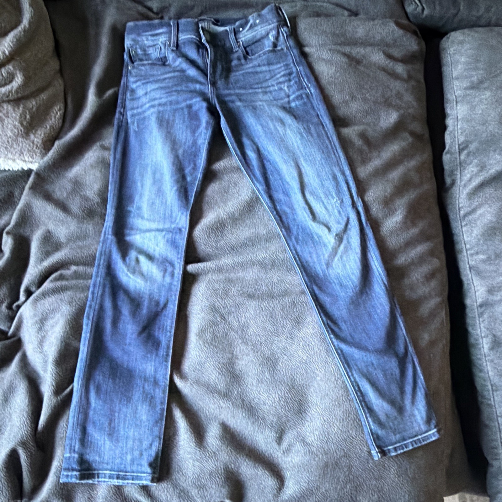 Express Skinny Stretch Denim Blue Button Zip 5-Pocket Women’s Jeans