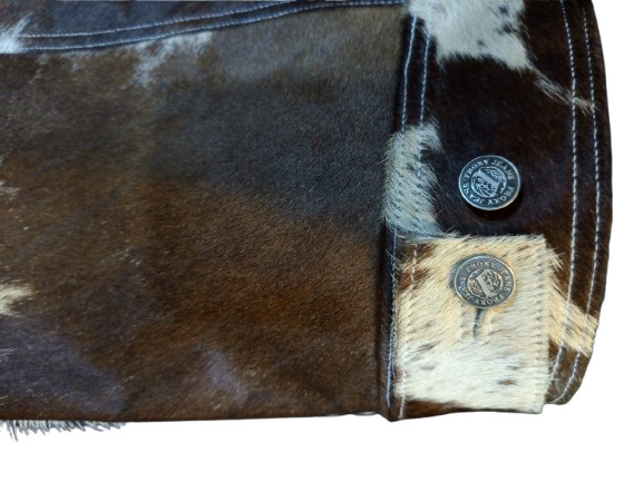 Men’s Cowhide Leather Jacket Real Hair on Pony Skin Western Style Rodeo Coat