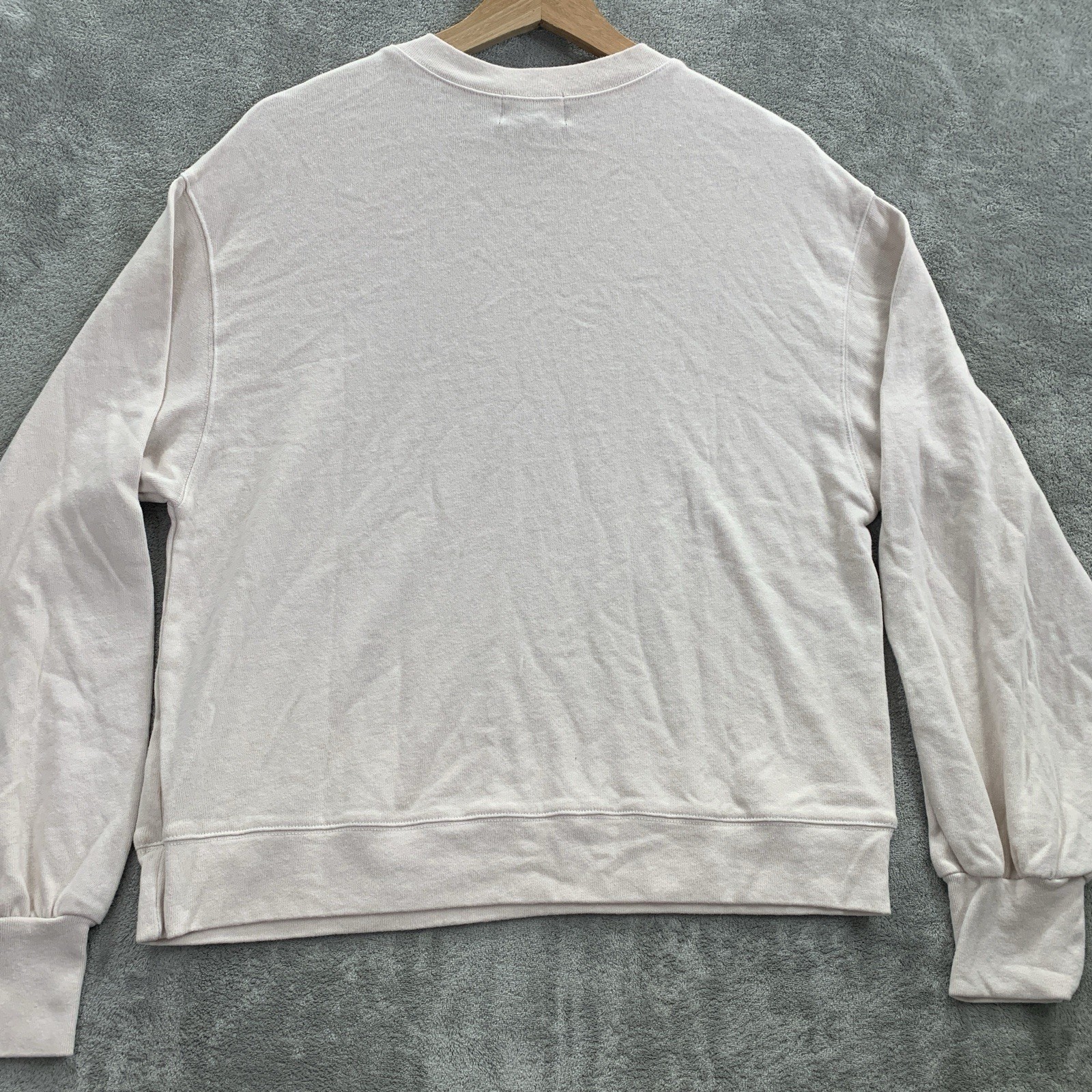 MONROW Sweater Womens M Cozy Comfy Sweatshirt Bone Crewneck Pullover Long Sleeve