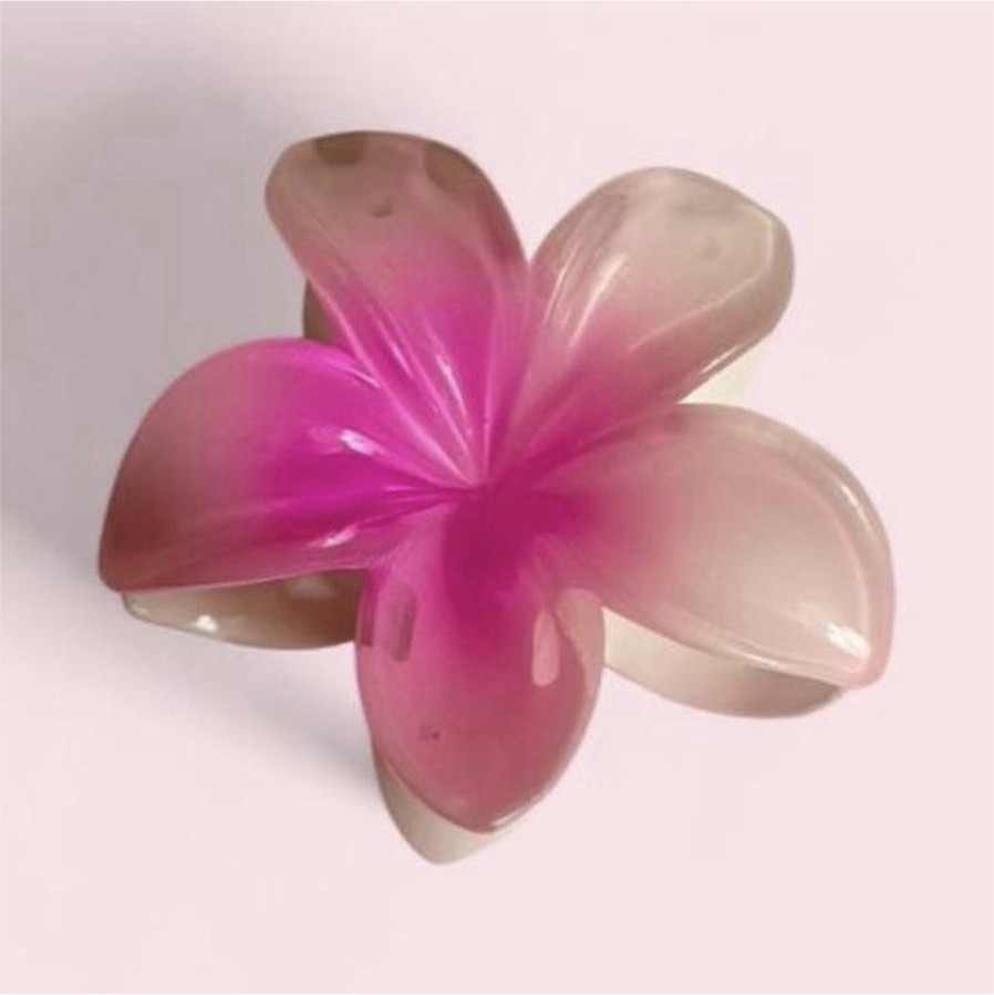 Pink Tropical Flower Hair Claw Clip
