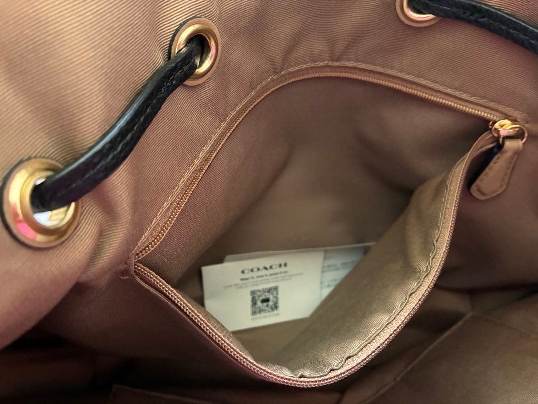 COACH Andy Tassel Drawstring Tote Bag Shoulder Leather from Japan