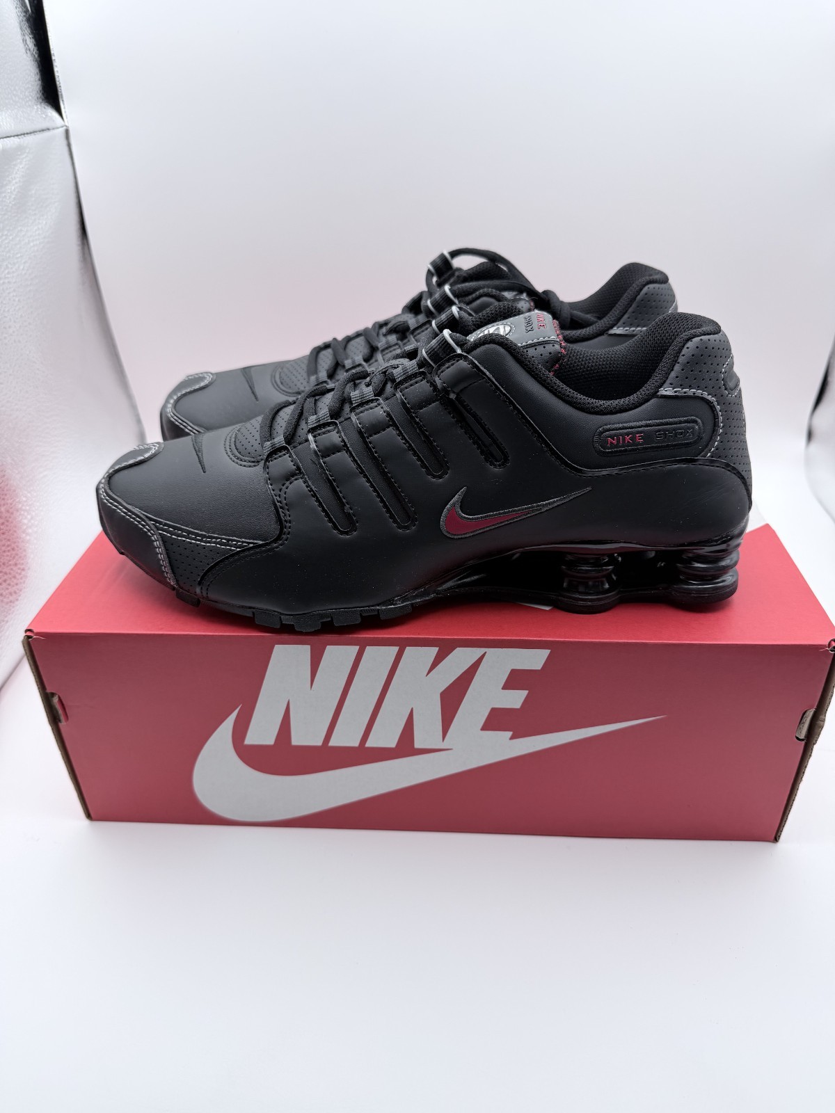 Men’s Nike Shox NZ (378341-017) Black Varsity Red Sneaker