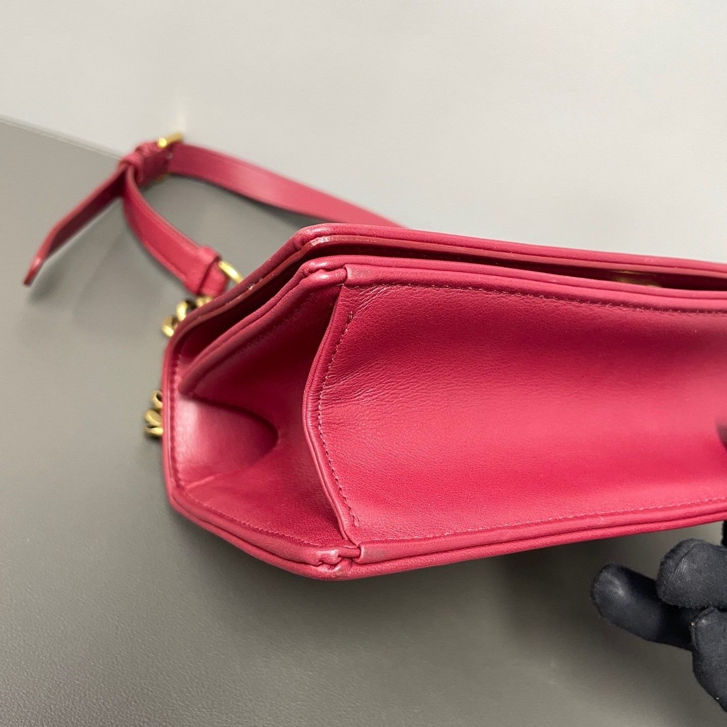 Dior Pre-Owned Authentic Chain Bag Burgundy 22*13*6.5 Free Tracked Shipping