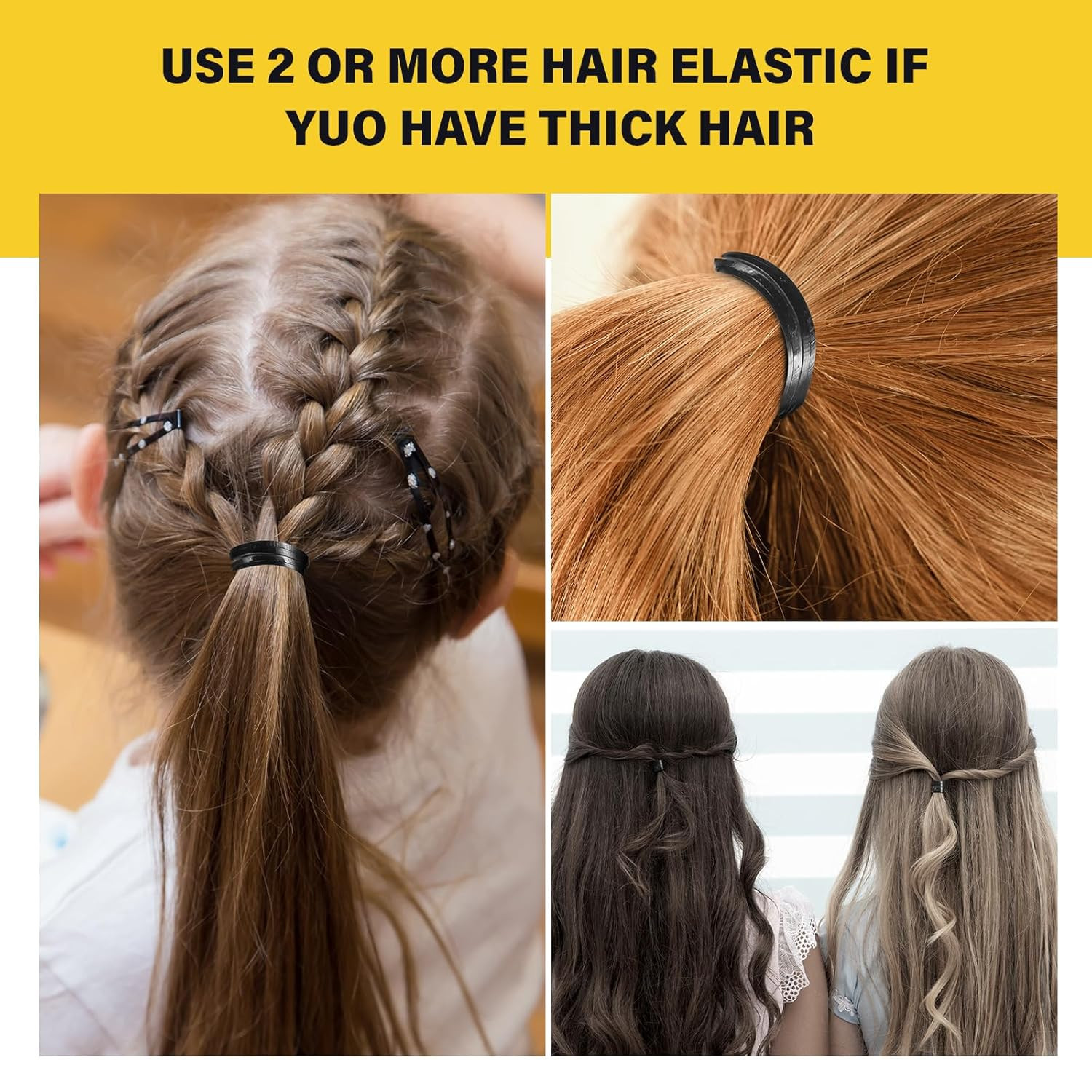 1000 Pcs Mini Rubber Hair Bands 1/2 Soft Elastic Bands for Woman Hair Braids Pon