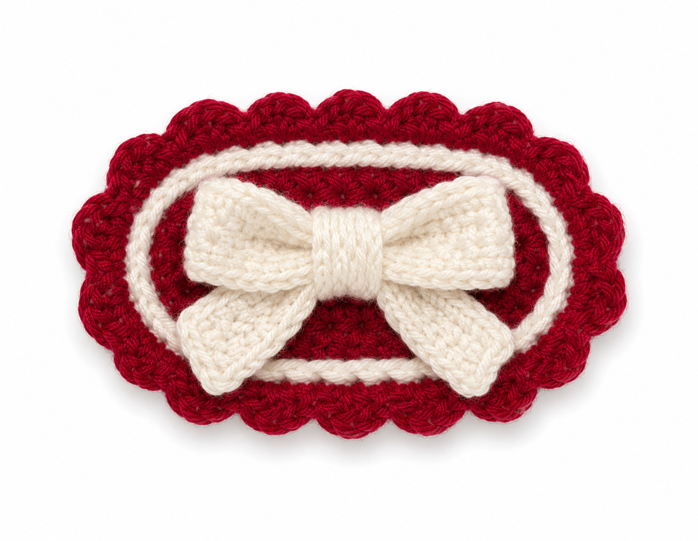 Coquette Crochet Hair Clip Handmade Ribbon Cherry Lace Snap Barrette Y2K Cute