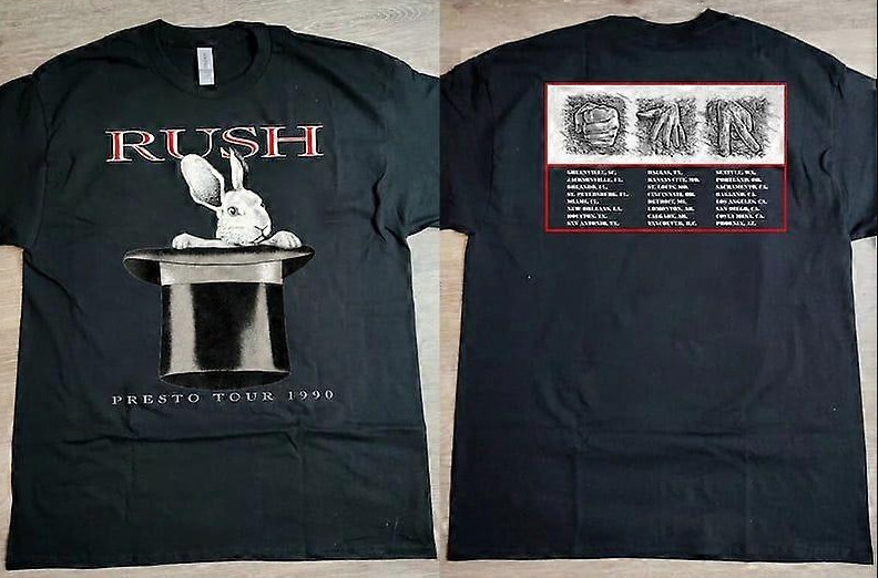 1990 Rush Rabit Presto North America Tour T-Shirt