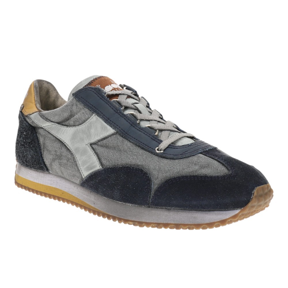 diadora Equipe H Dirty Stone Wash Evo Lace Up Mens Grey Sneakers Casual Shoes 1