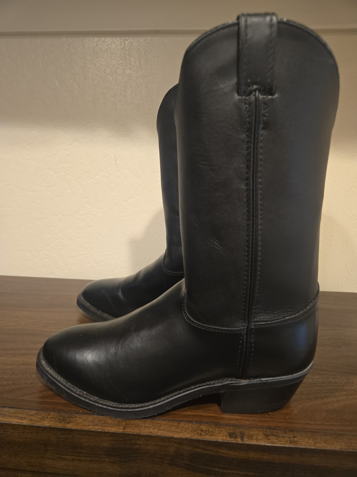 Justin Men’s Leather Mid-Calf Cowboy Boots Brown/Black, Size 11.5D 3040