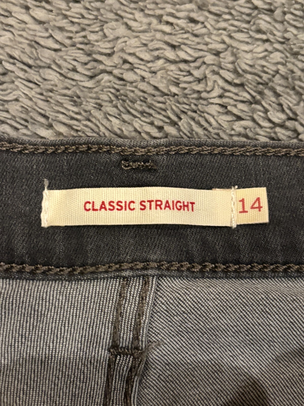 Levis Jeans Womens 14 Classic Straight Leg Gray Casual Pants Denim