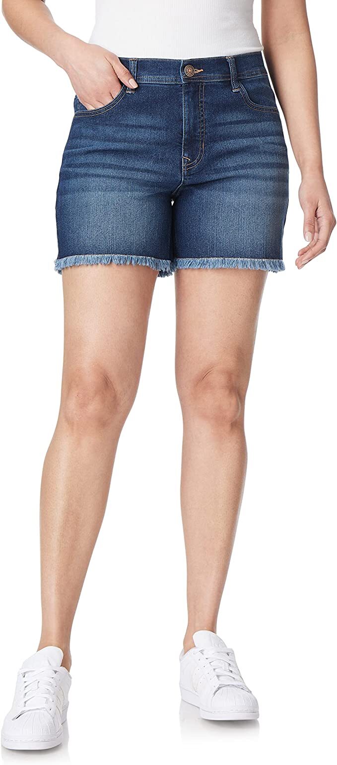 Angels Forever Young Women’s Signature Retro Mid-Rise Midi Shorts