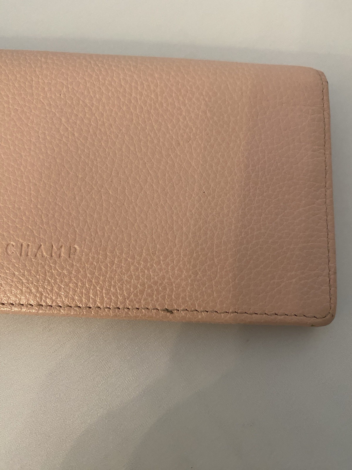 Longchamp Veau Foulonme Continental Leather Long Wallet,Powder Pink