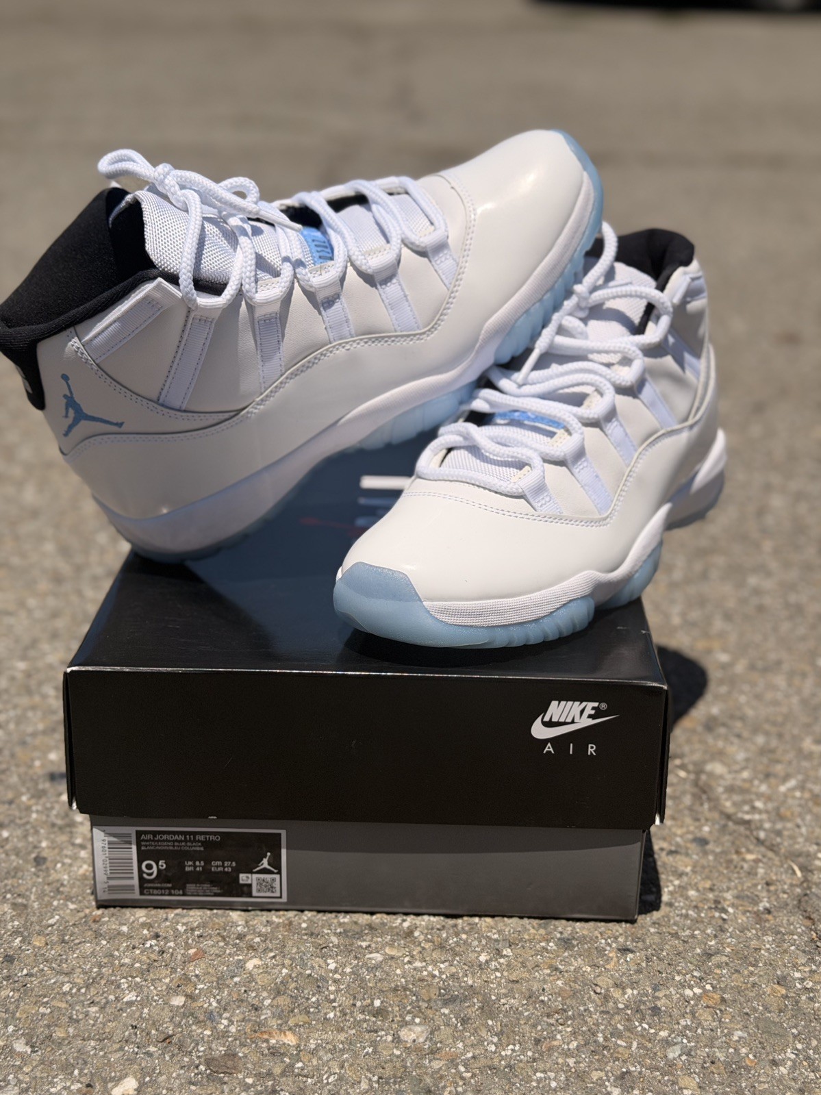 Nike Air Jordan 11 Retro Legend Blue Columbia 2024 CT8012-104 Men’s Size 9.5
