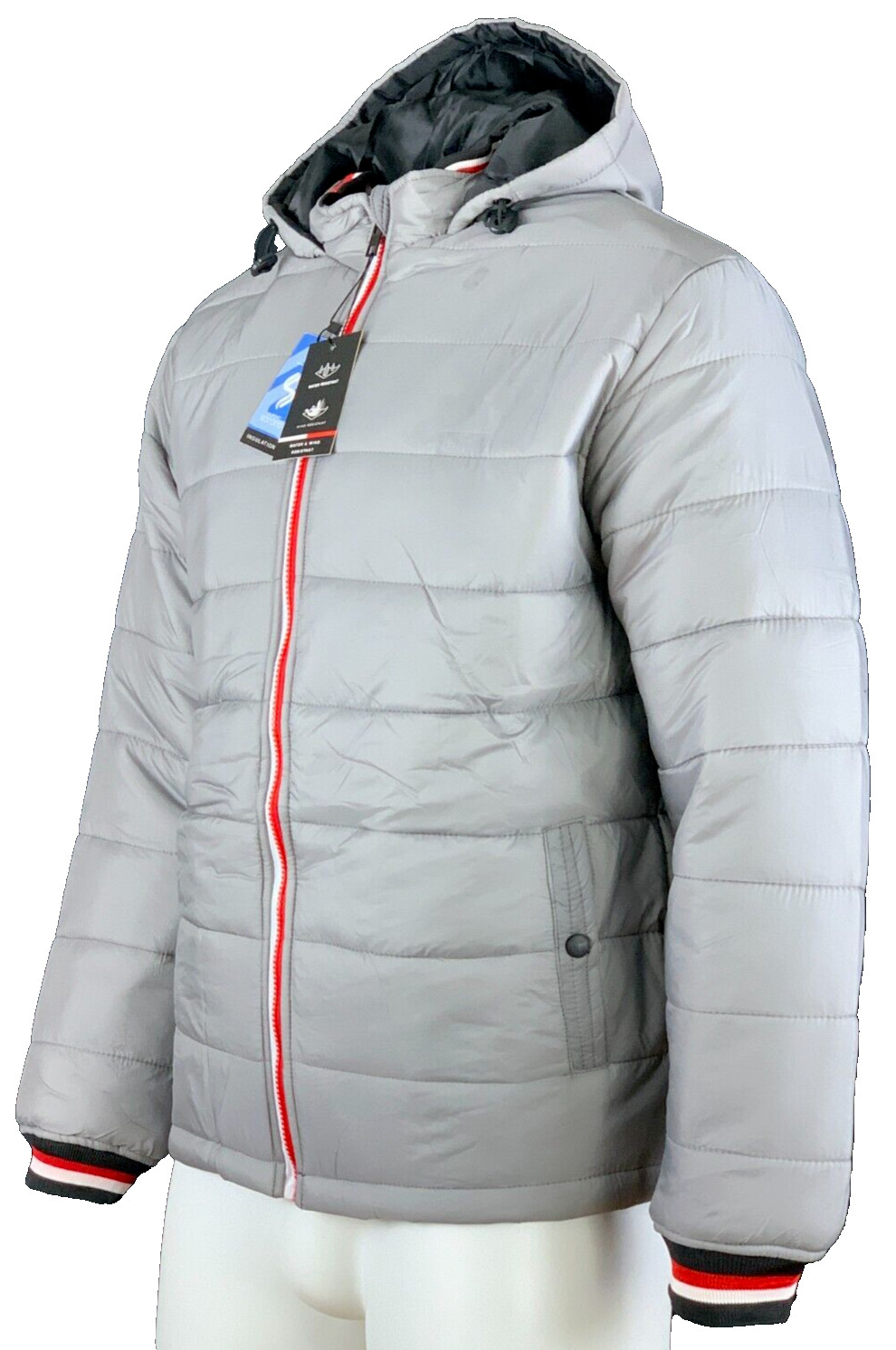 Men’s Winter Polyester Puffer Lightweight Jackets Unbranded – Gray – S