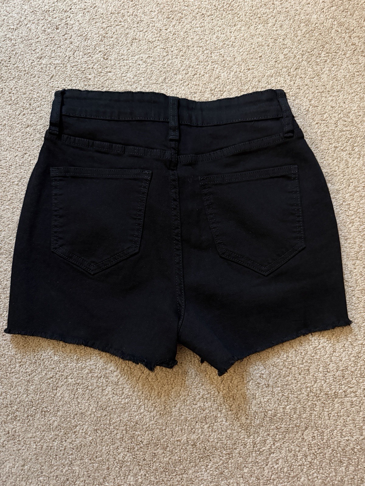 Fashion Nova Let’s Go Cut Off Women’s Denim Black Shorts- S7