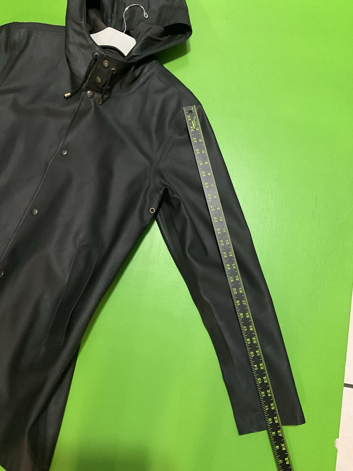 Stutterheim Stockholm Men’s Rubber PVC Waterproof Raincoat Black Size M