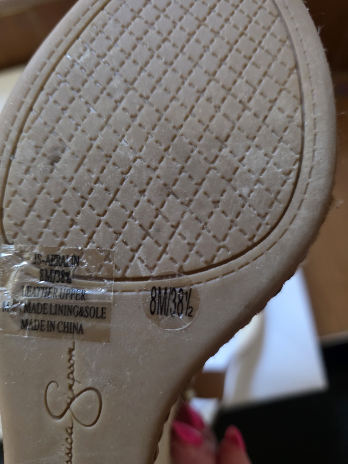 Jessica Simpson Aeralin wedge Womens 8 Beige