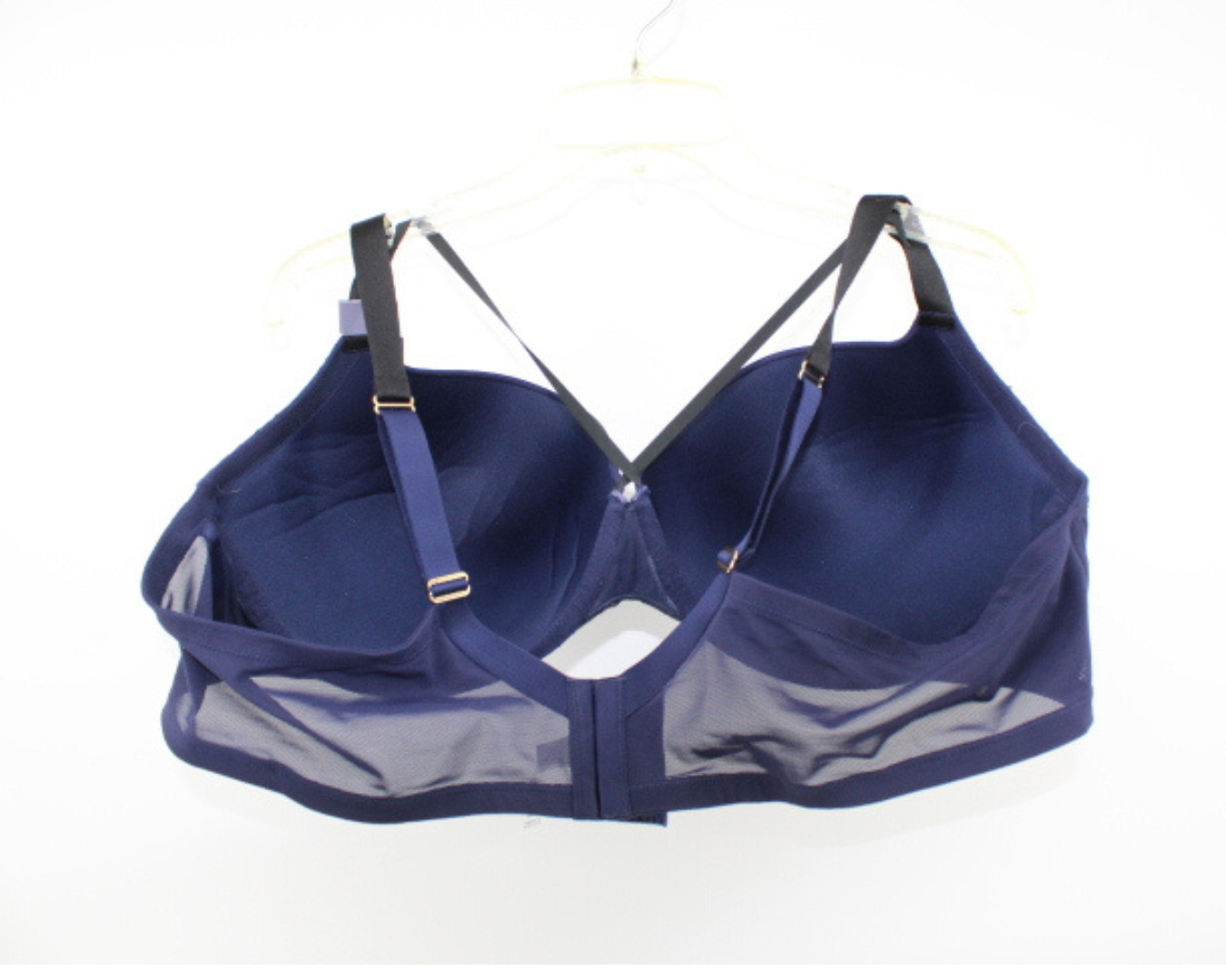Lane Bryant Cacique Max Boost Plunge Push Up Bra 50D Navy Blue Underwire NWT