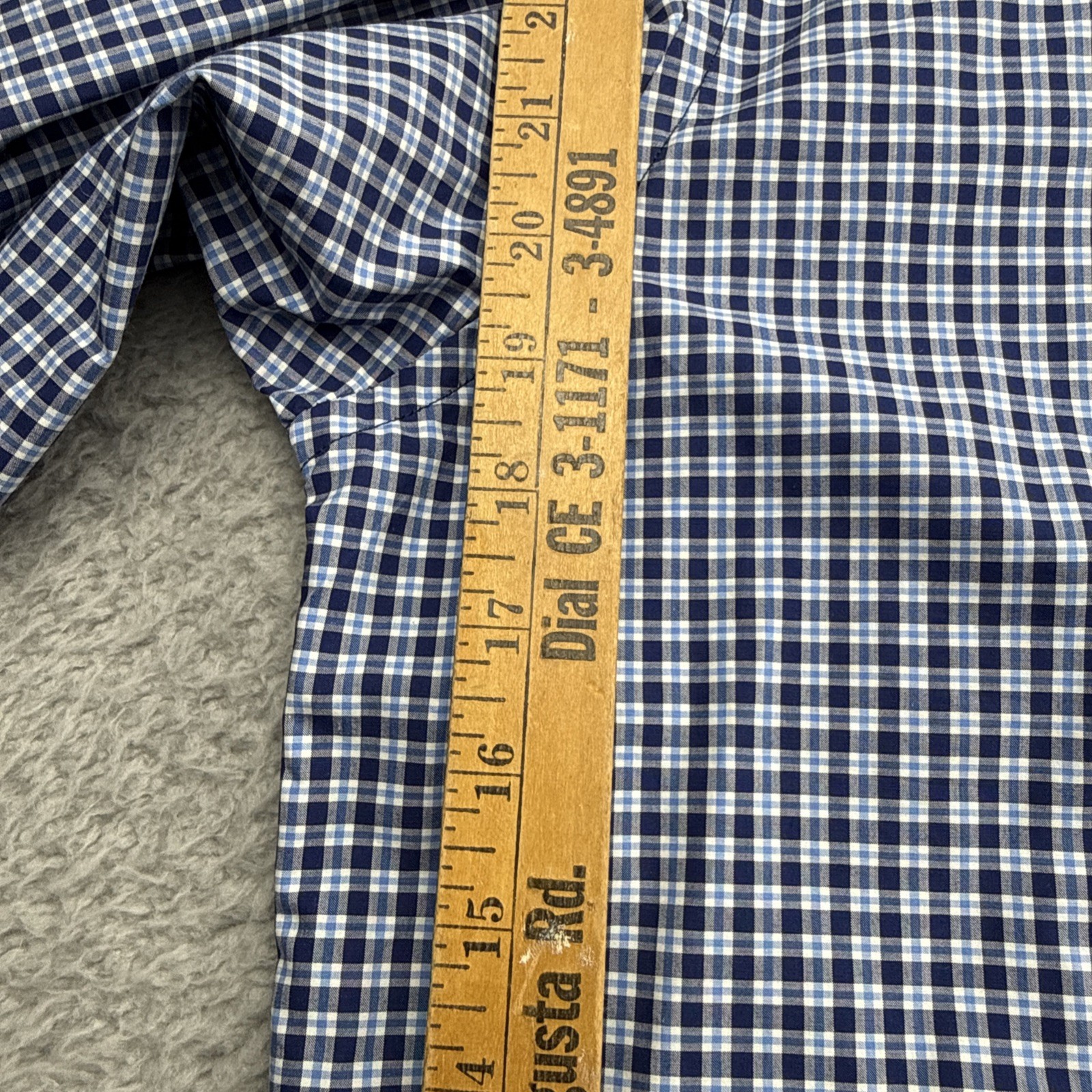 Kevin’s Plantation Collection Mens XXL 2XL Cotton Plaid L/S Classic Button-Down
