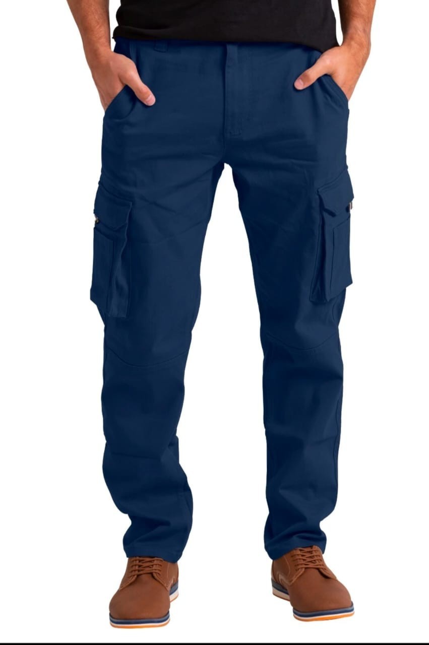 Men’s Flex Cargo Trousers Heavy Duty Stretch Casual Work Pants