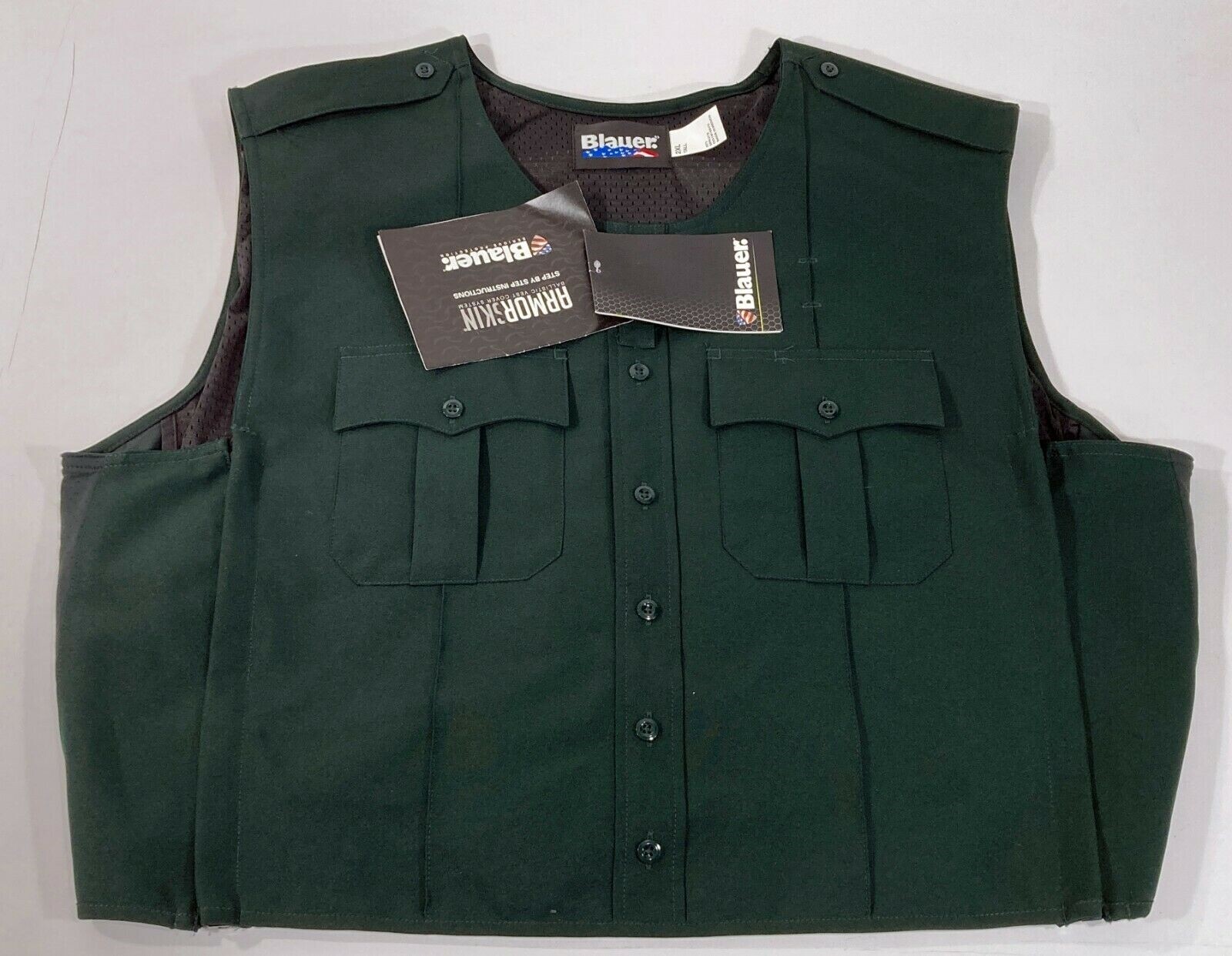 BLAUER 8370 POLYESTER ARMORSKIN VEST OUTER ARMOR CARRIER SPRUCE GREEN XXL REG