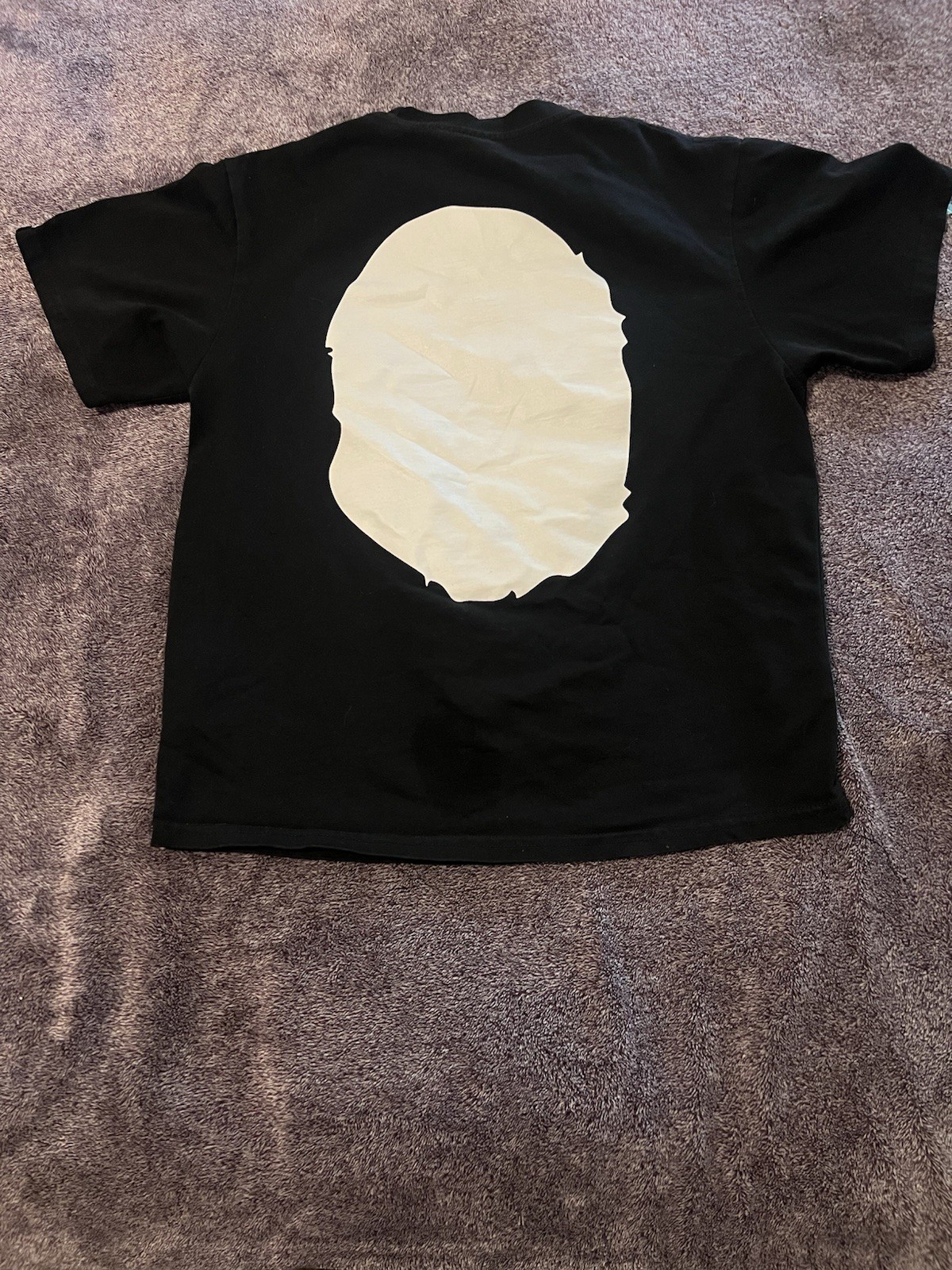 A Bathing Ape BAPE Big Ape Head Short Sleeve Crew Neck T-Shirt Black (Size M)