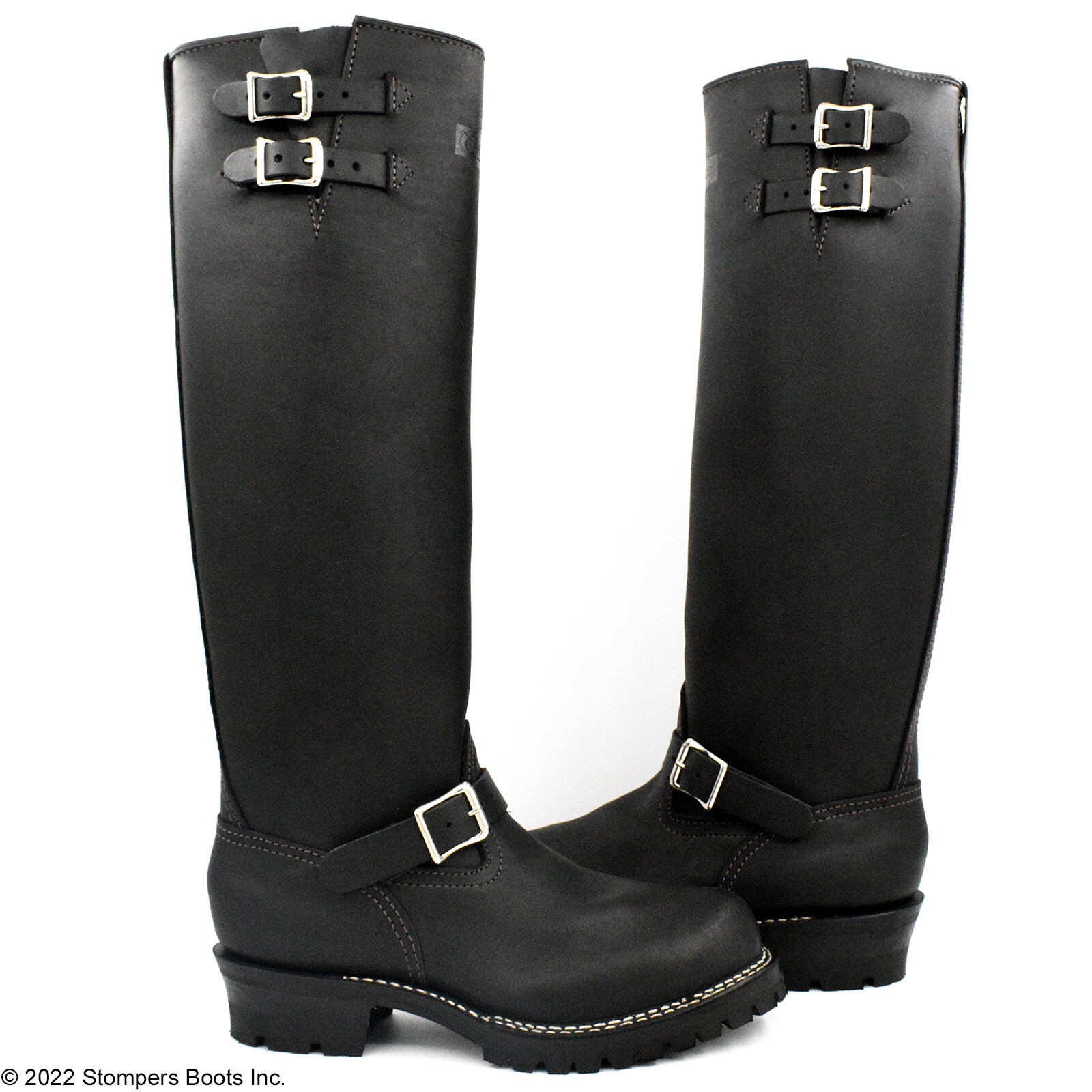 Wesco 18″ Boss Black 2 Top Strap Leather Lined Boots BK7718LL100