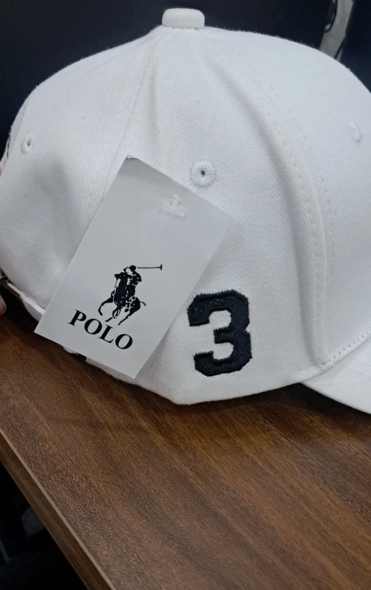 White Cap Polo Ralph Lauren Hat Adjustable Curved Brim NWT