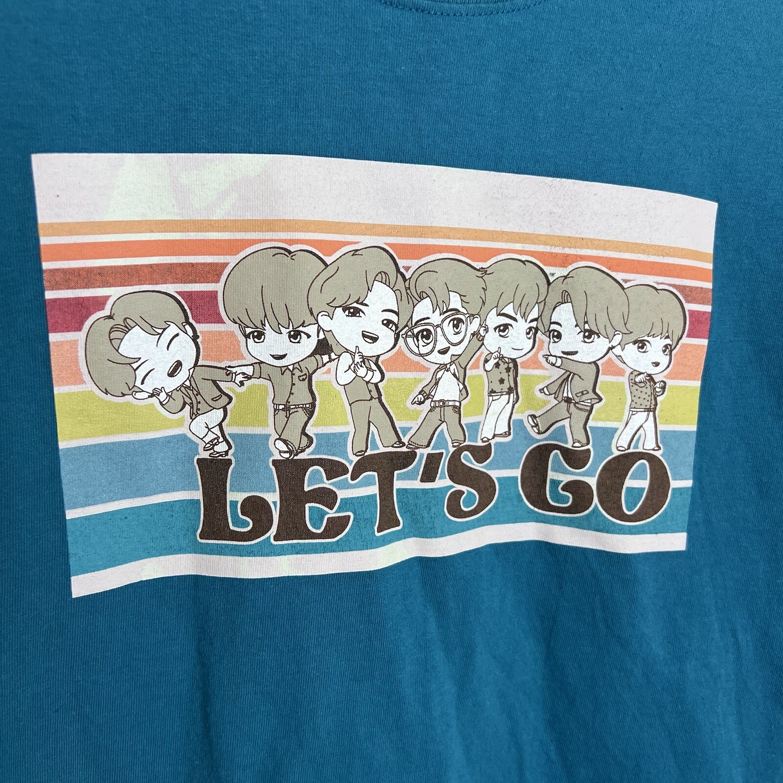 BTS Dynamite Shirt TinyTan Size Medium Blue
