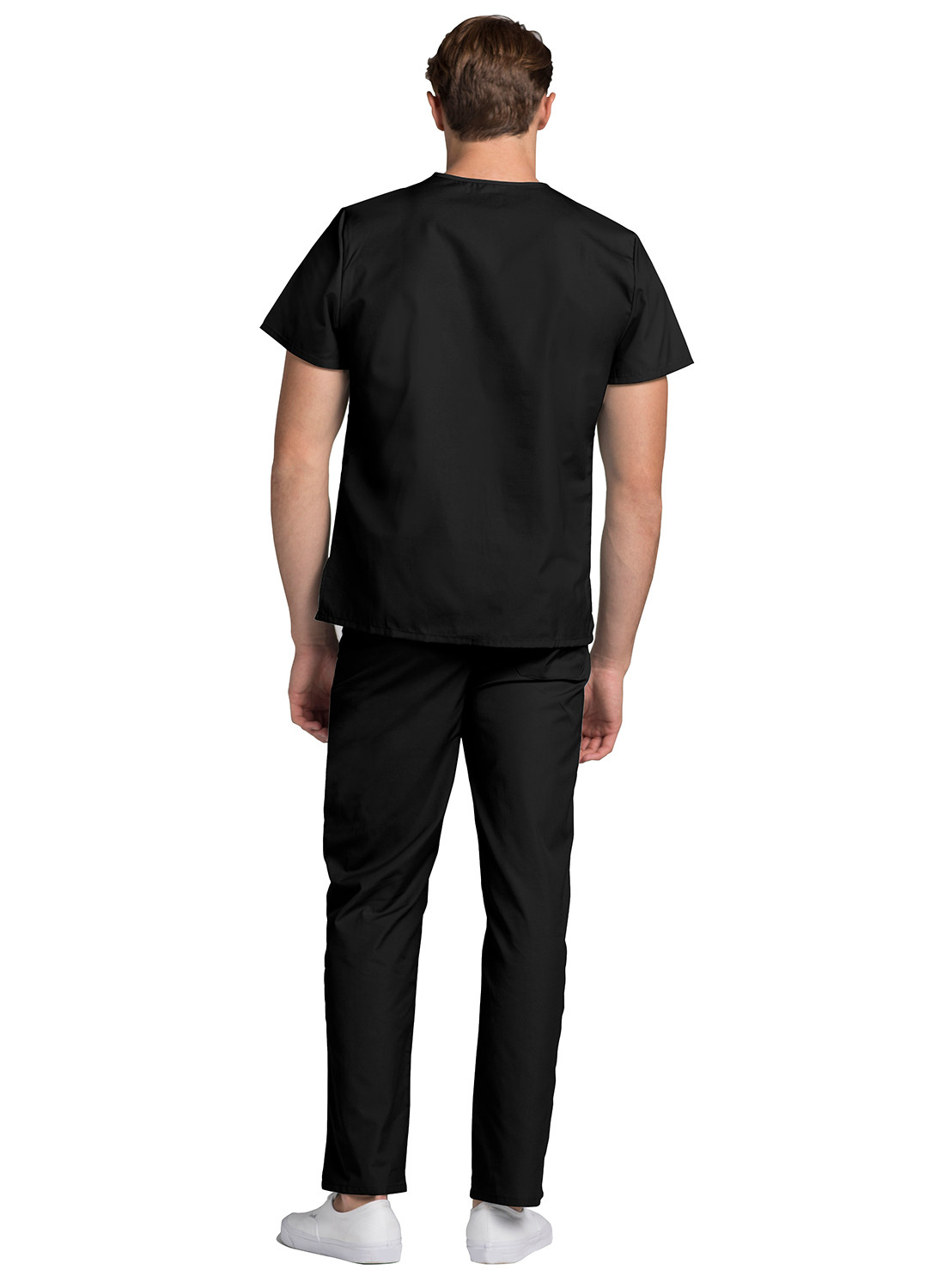 Adar Men’s Medical Nursing Doctor Scrub Set Uniform V-neck Shirt & Pants