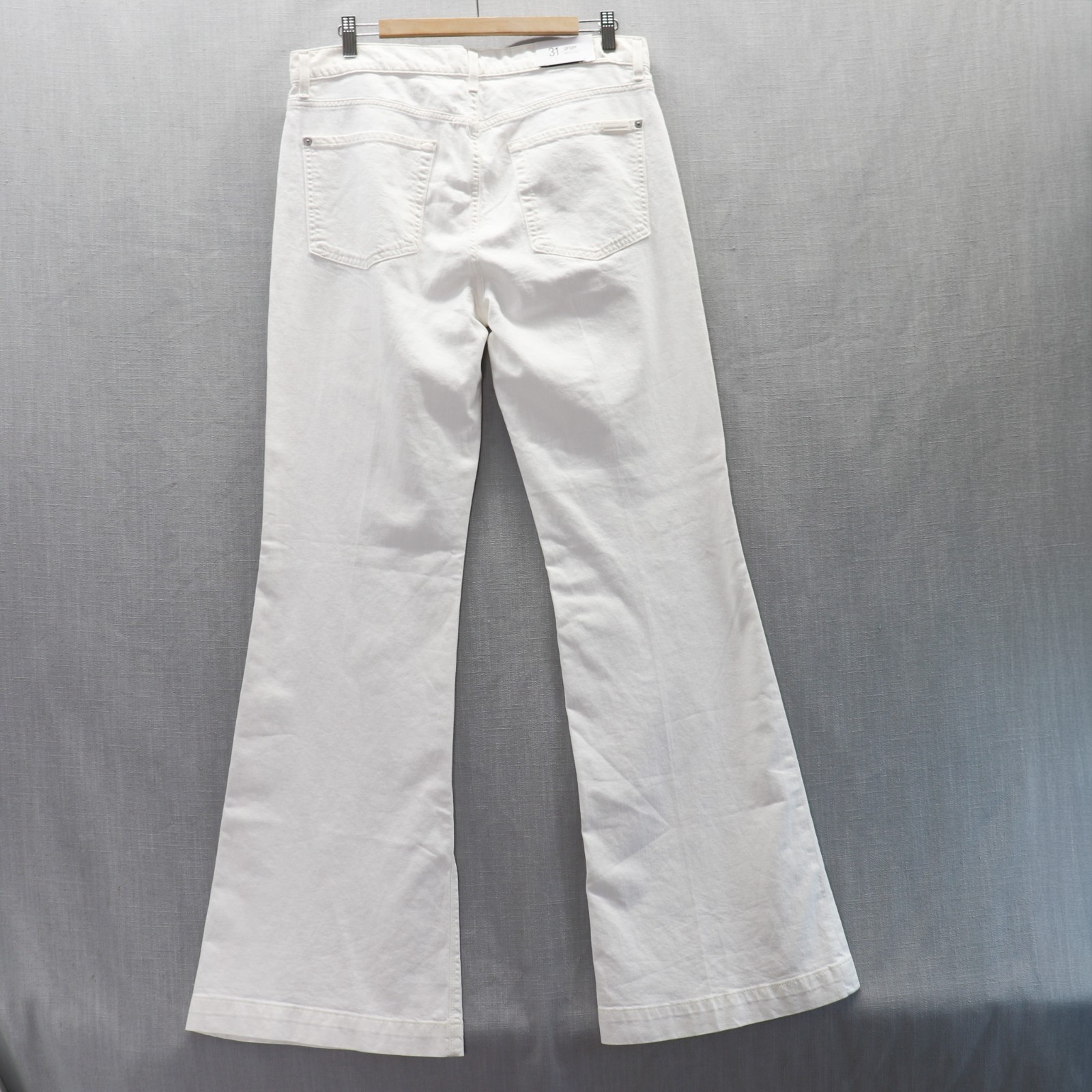 7 For All Mankind Ginger Wide Leg Trouser Jeans White 31