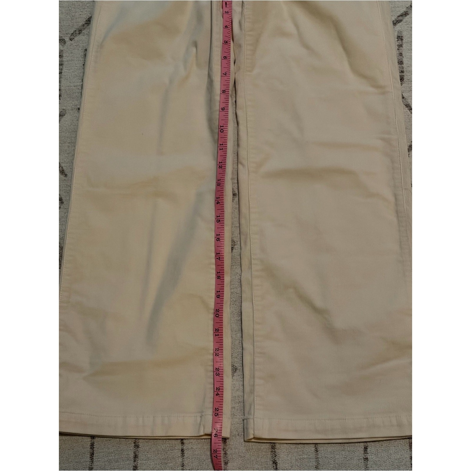 Madewell Wide Leg Corduroy Pants Vintage Ivory 25P NWT