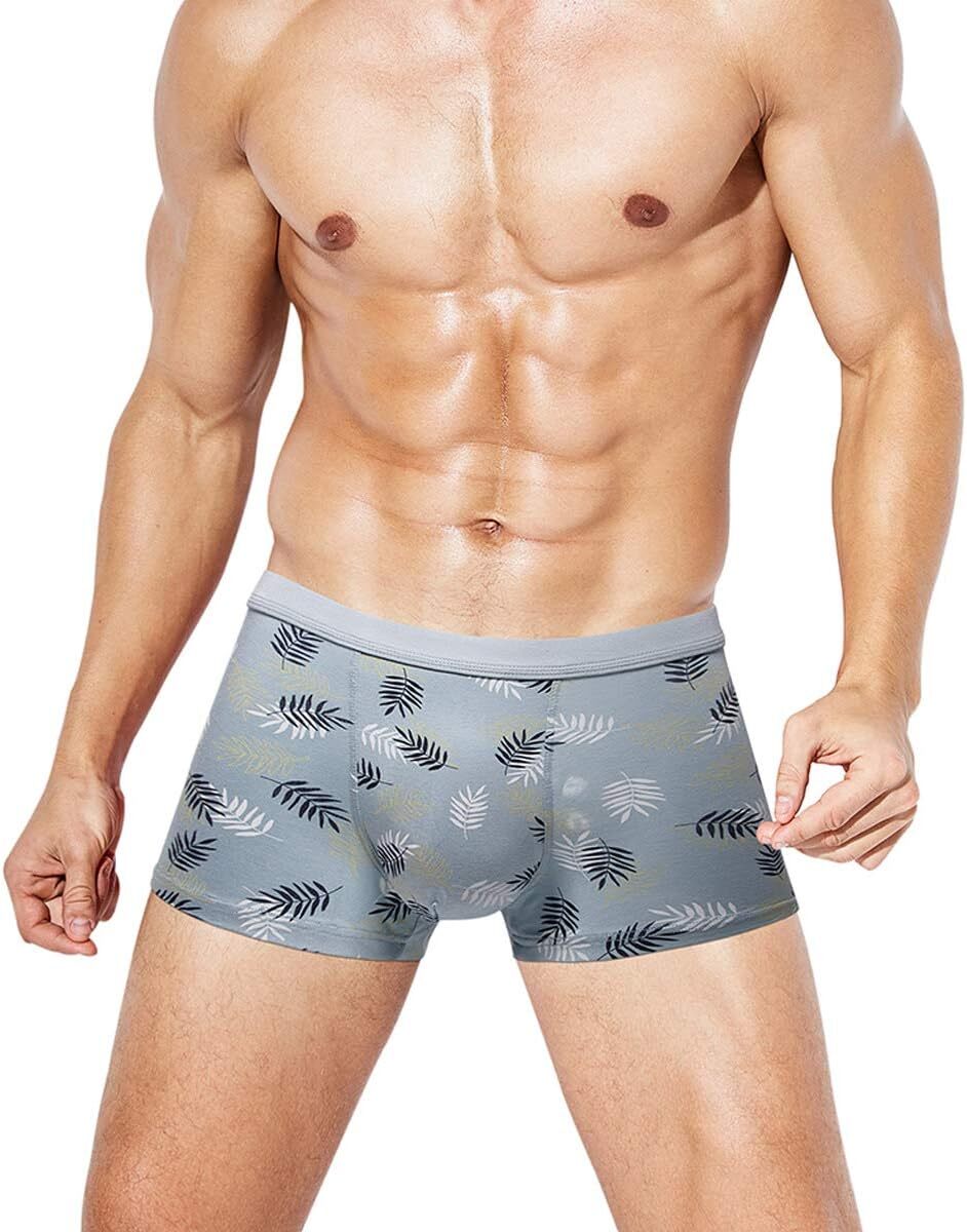 Men’s Underwear Soft Bamboo Viscose Boxer Briefs Stretch Trunks Pack