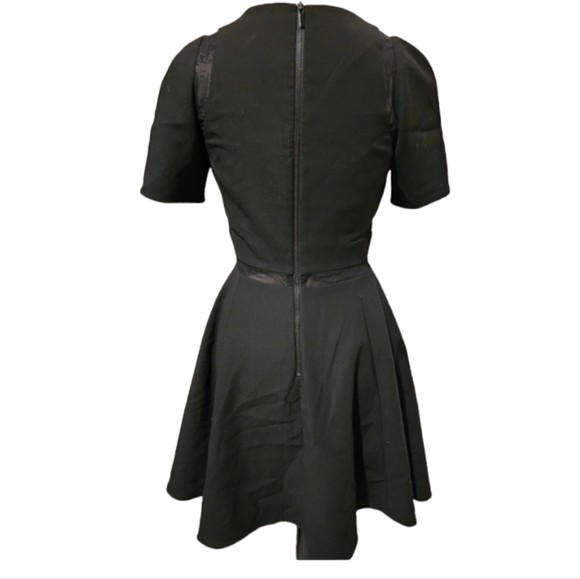 Elizabeth and James Black Mesh Panel Dress Size 2