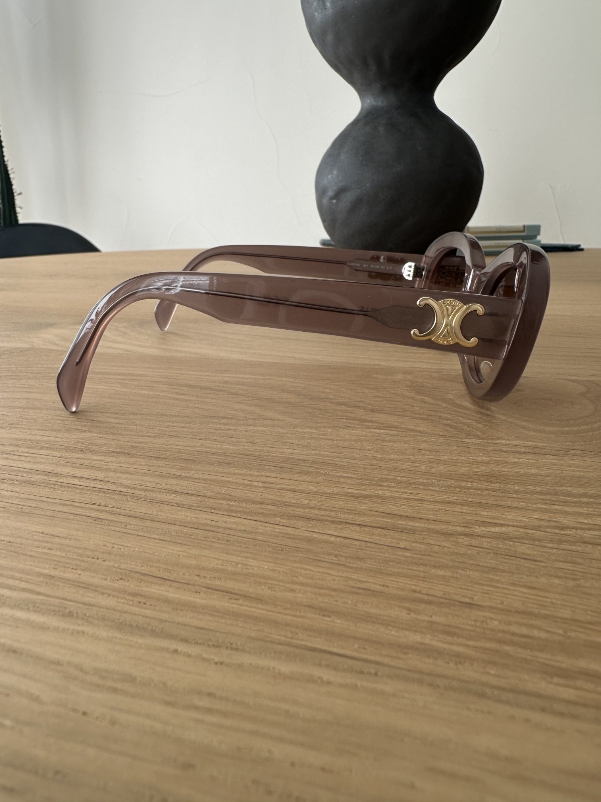 Celine CL40194U 45F Triomphe Sunglasses Brown Crystal Gradient Authentic w/ Case