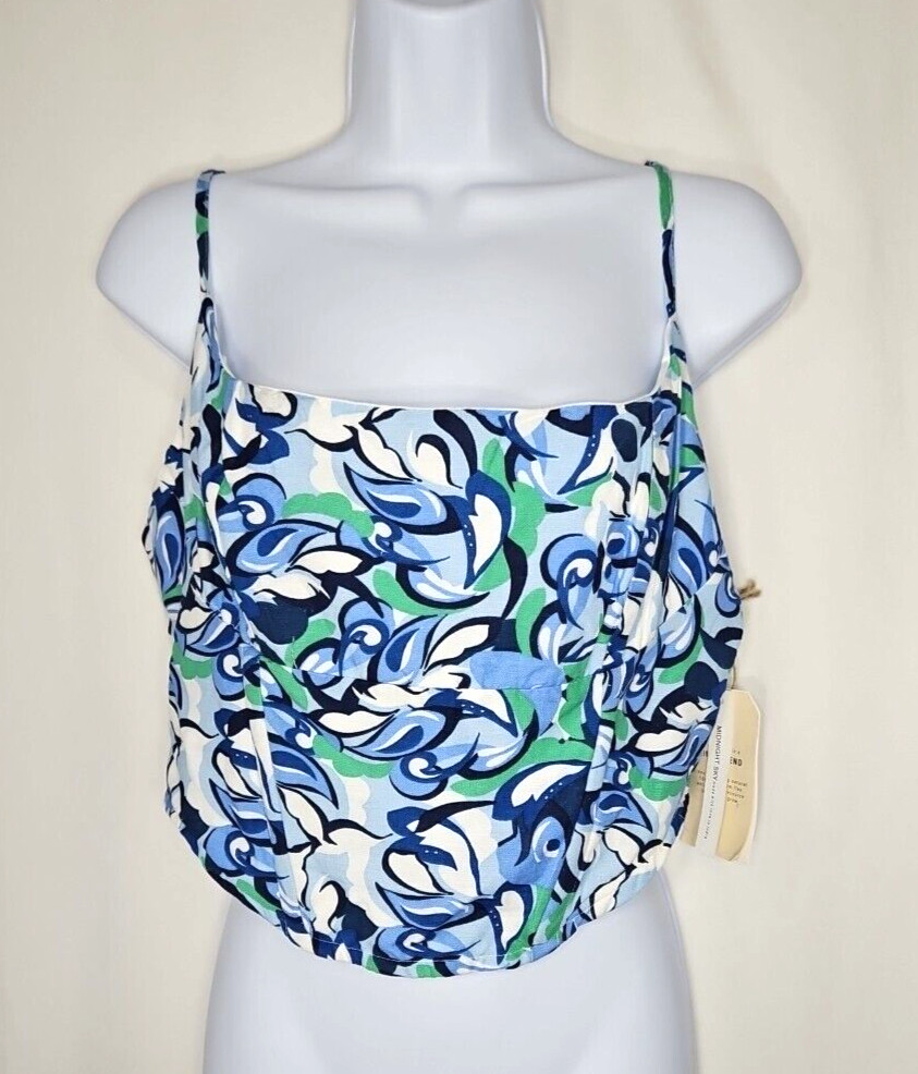 Midnight Sky Juniors Blue Lightweight Corset Style Tank Top Size Large – NWT
