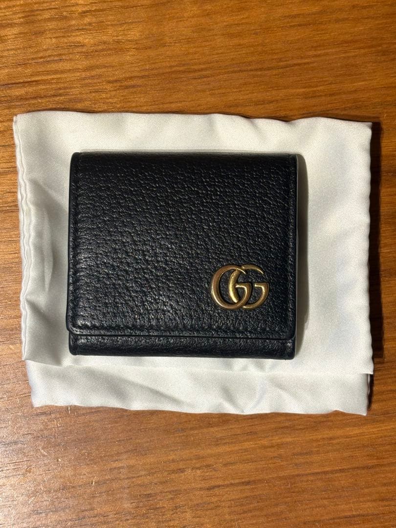 GUCCI Black Leather Coin Case