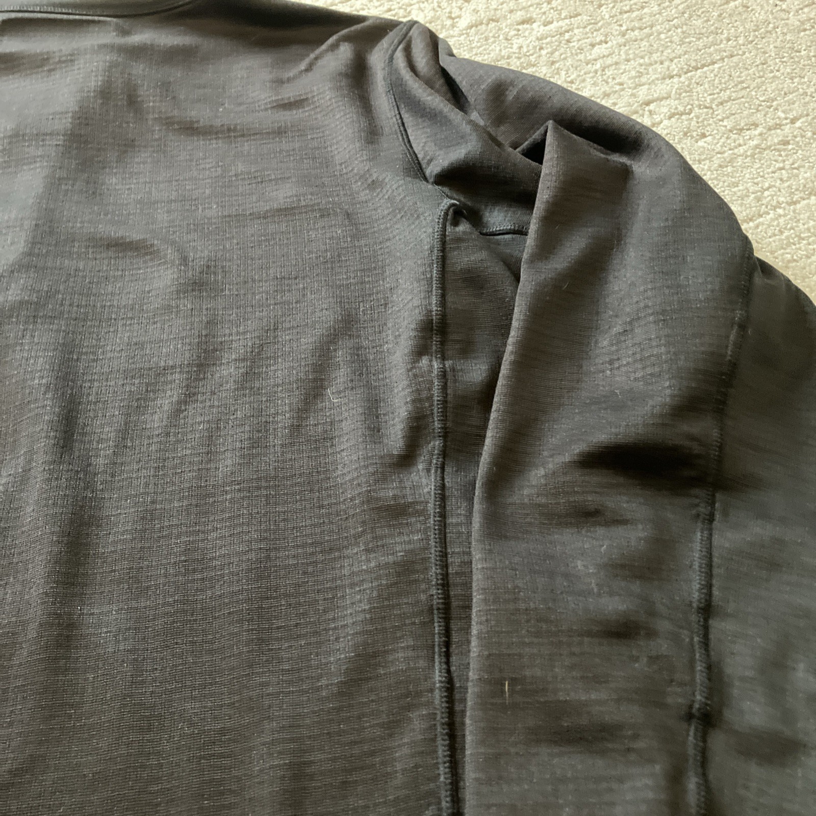 Mercedes Benz Mens Long Sleeve Quarter Zip Athletic Performance Pullover Black L