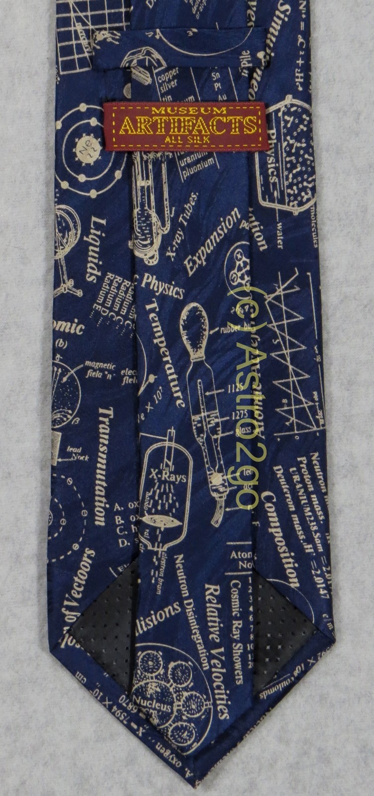 NUCLEAR PHYSICS ATOMIC RADIOACTIVE URANIUM Museum Artifacts Silk Necktie NEW!