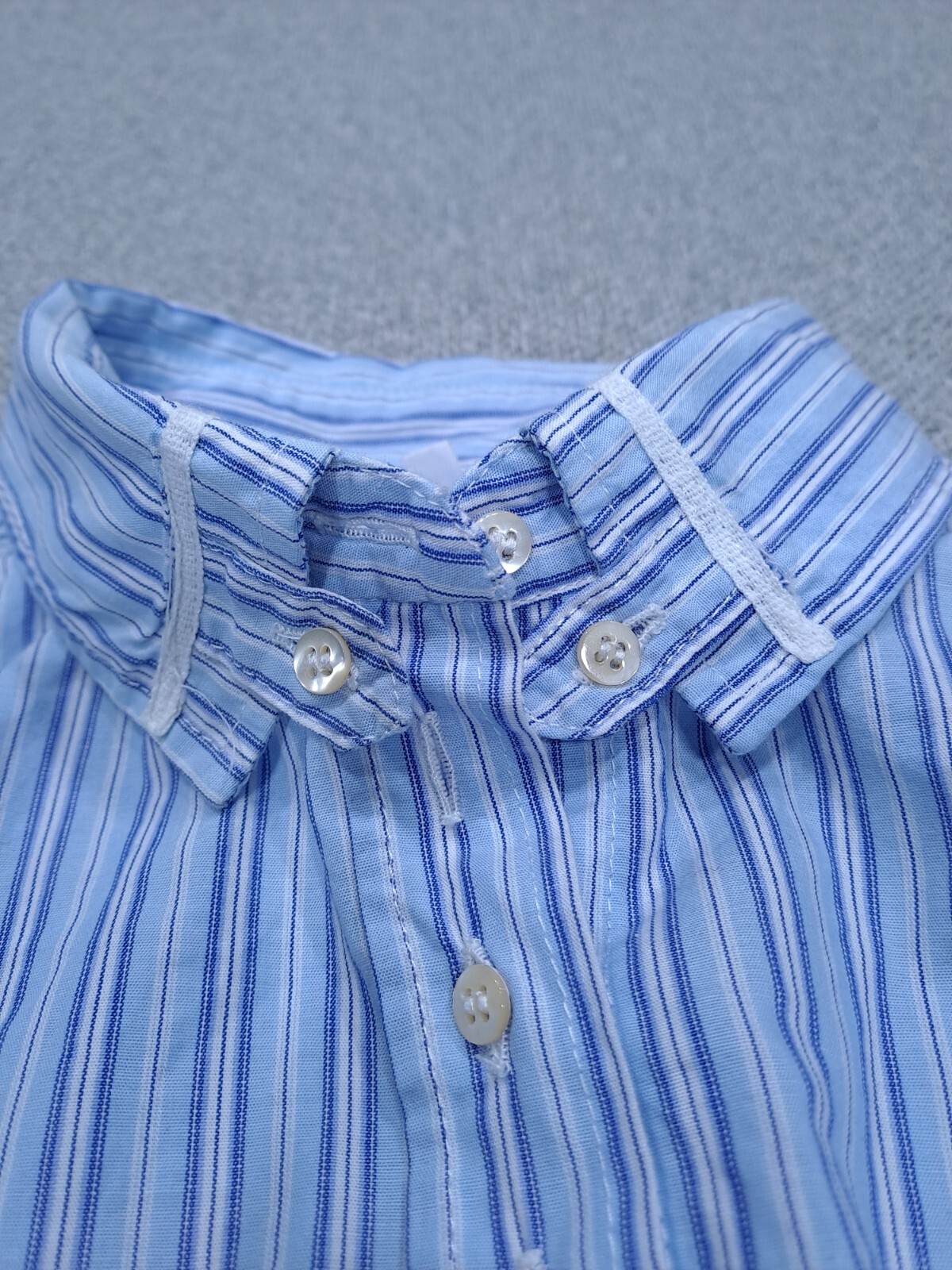 Giorgio Boldetti men’s tailoring shirt size XL blue striped high Italian tailoring