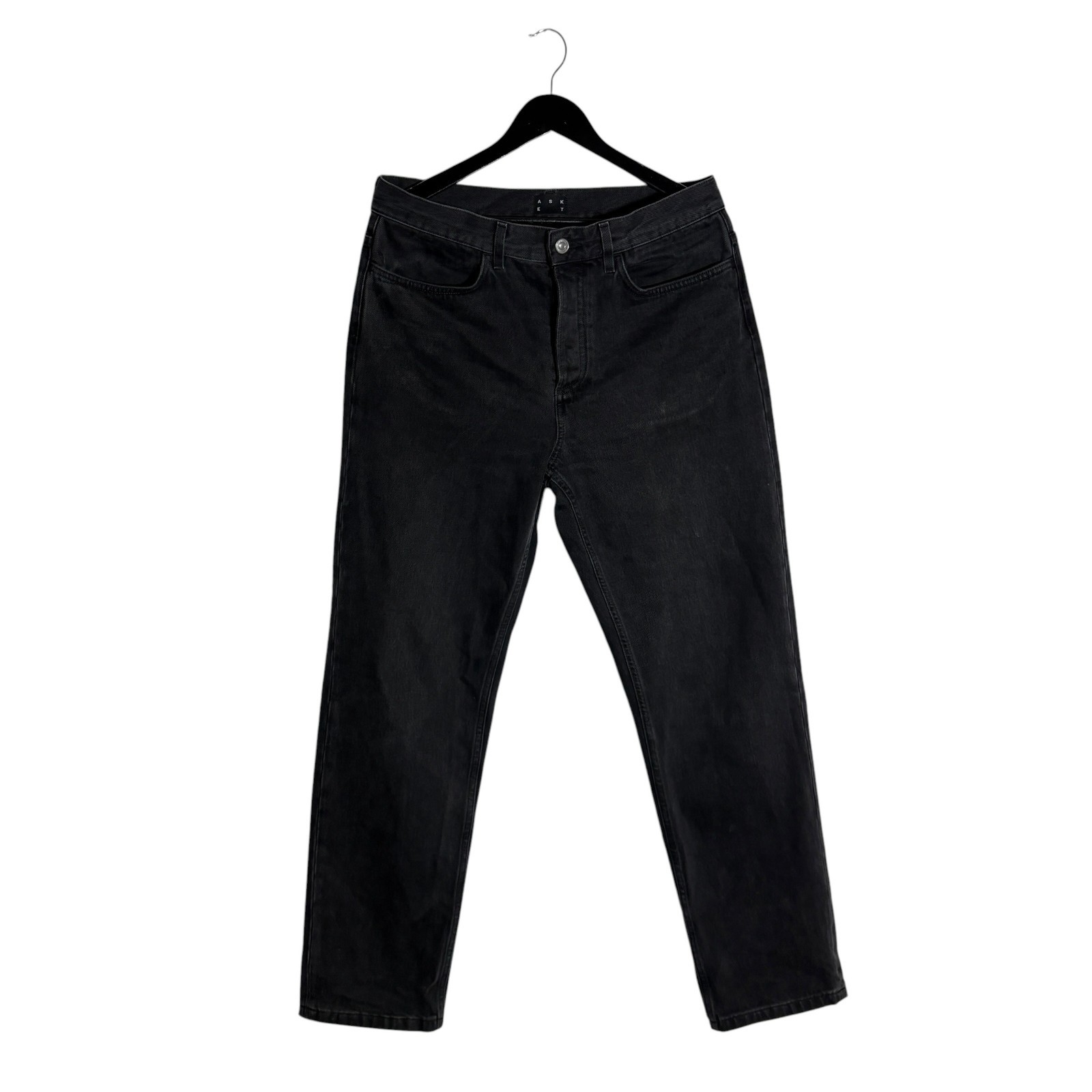 ASKET The Loose Jeans Organic Cotton Denim Baggy Size 32 x 32 Stone Washed Black