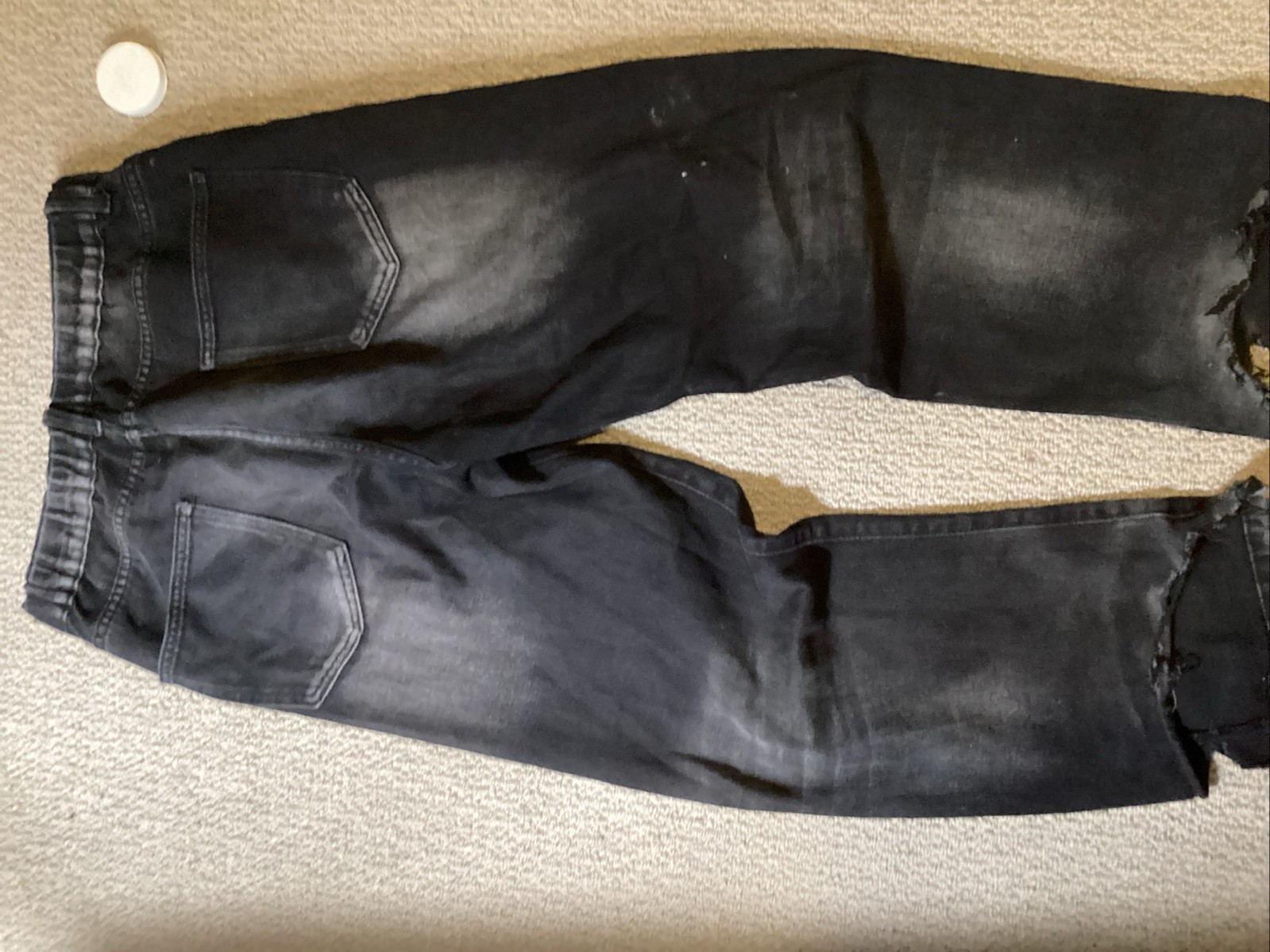 Black Washed Baggy Jeans. Bad Heelbite Bad Condition Size 28