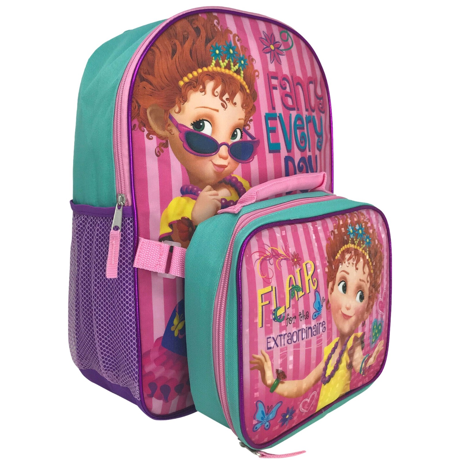 Disney Junior Fancy Nancy Every Day Backpack with Lunchbox, School Bookbag Set