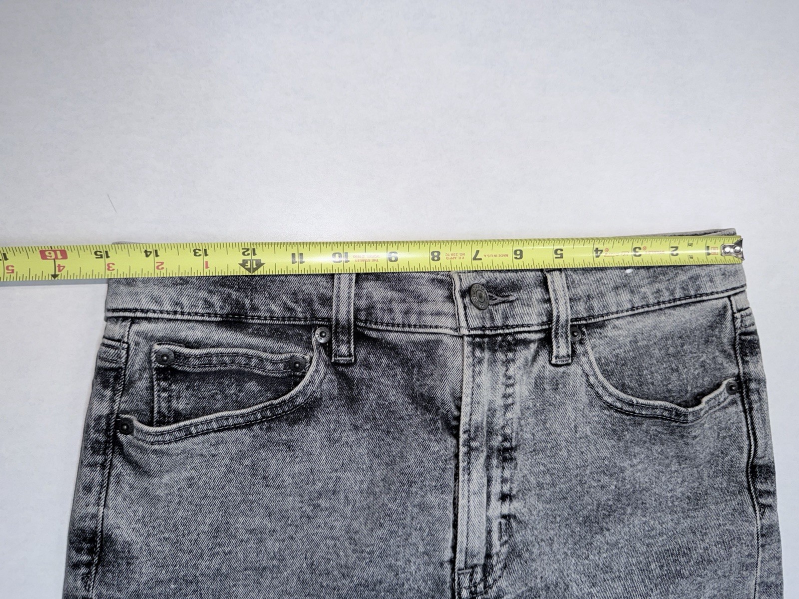 GAP Vintage Slim High Rise Jeans Womens 30 10P Gray Acid Wash 15″x25″