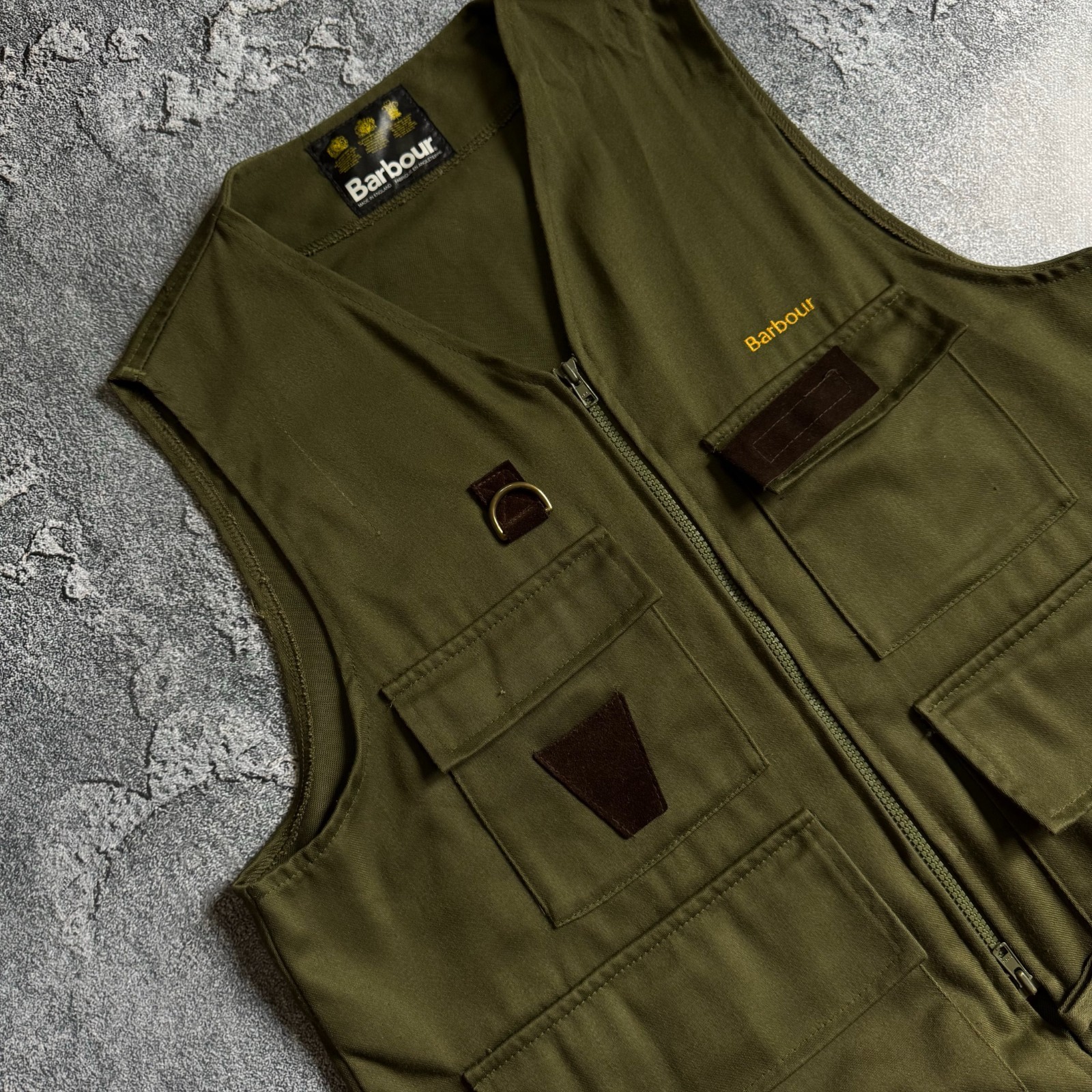Barbour Classic Vest Colour Khaki Vintage Size L-XL