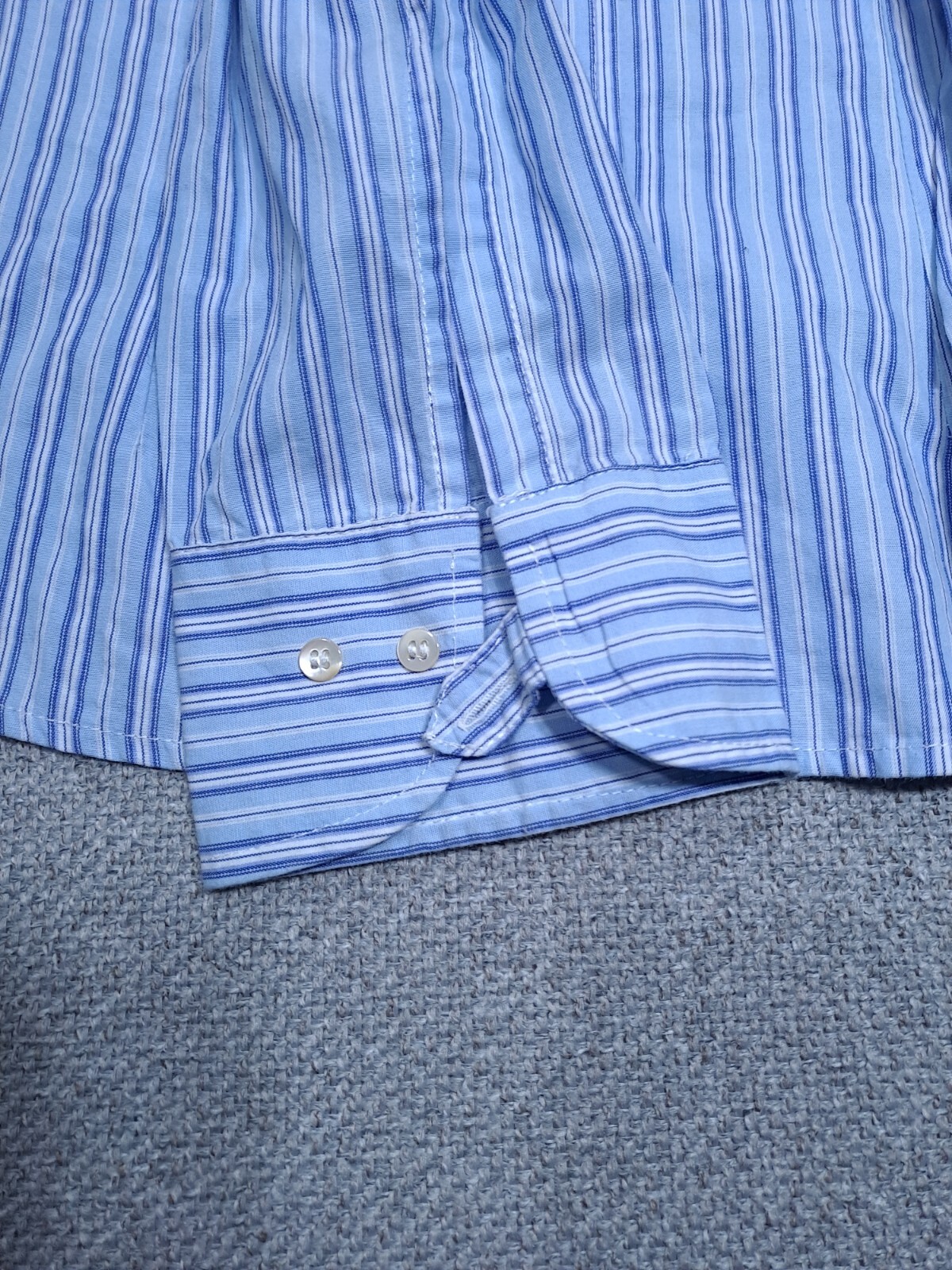 Giorgio Boldetti men’s tailoring shirt size XL blue striped high Italian tailoring