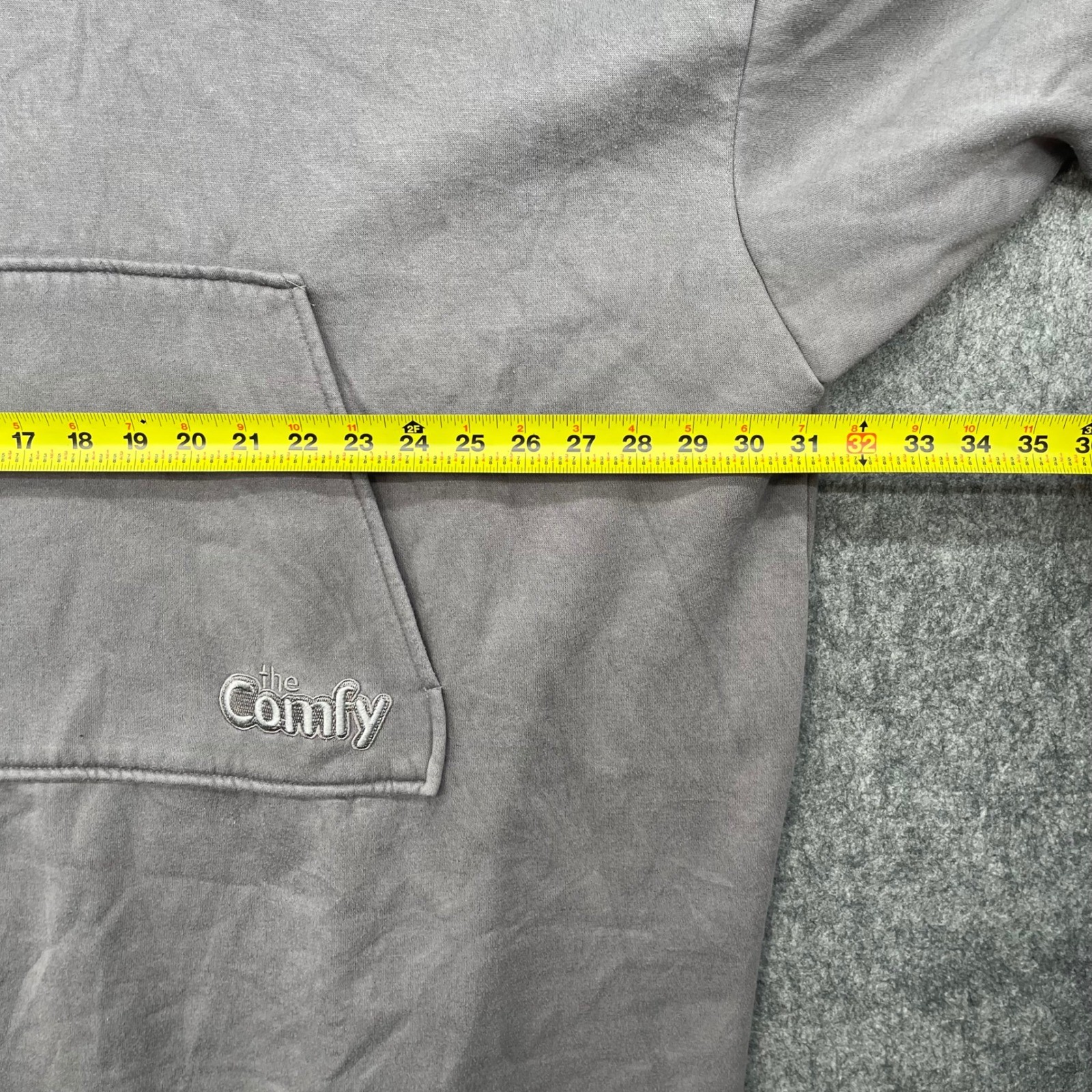 The Comfy Hoodie Blanket Gray Sweatshirt Fleece Lined One Size