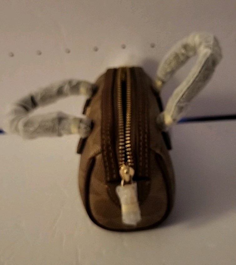 Coach Mini Rowan Bag Charm Brown N Tan NWT
