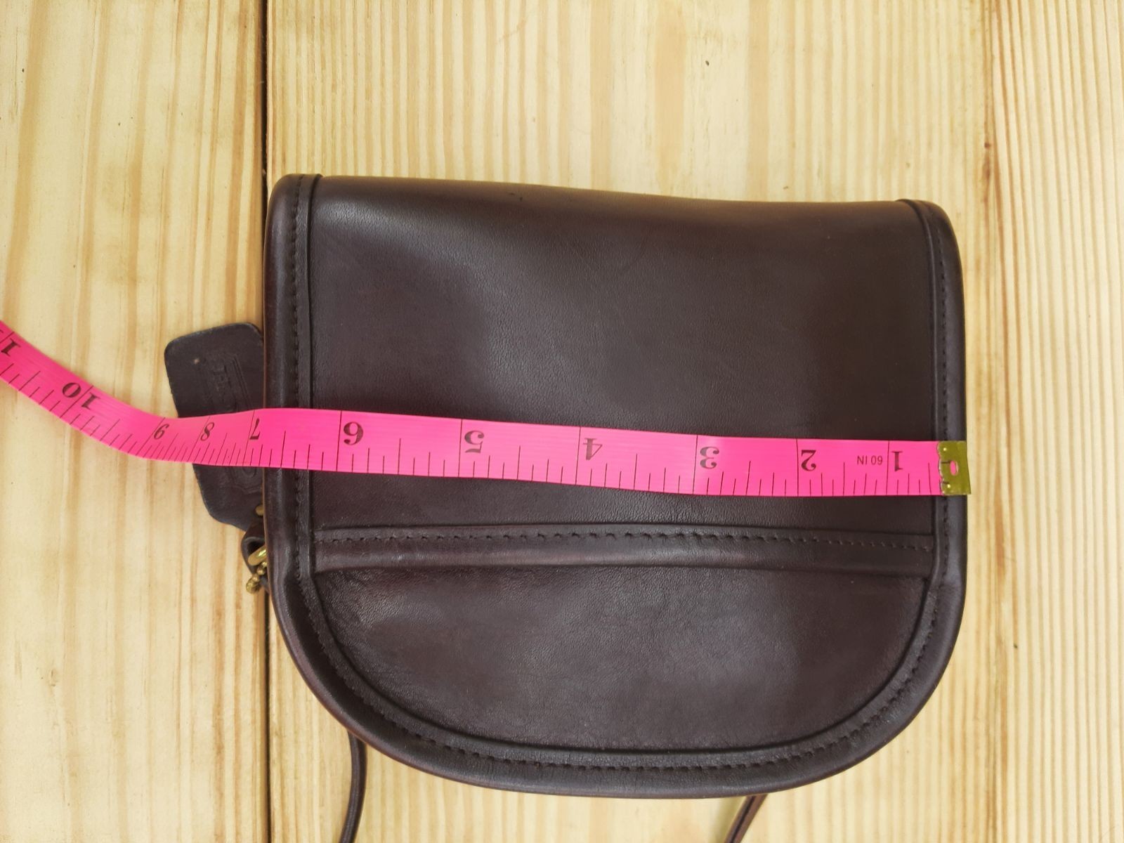 🔥Vintage Coach Abbie Zip #9017 Crossbody Bag Mahogany Leather Made in USA, EUC