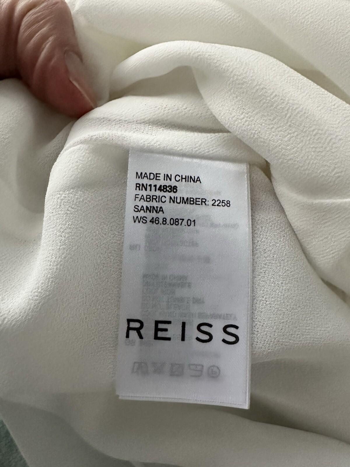 Reiss Sanna Off White Asymmetrical Blouse Size 10 UK NEW With TAGS RRP £95